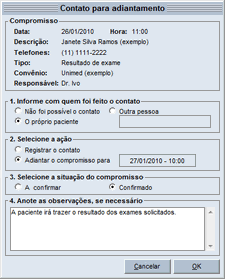 Contato com o paciente