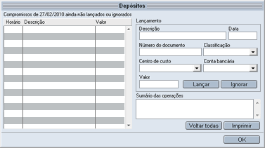 Dep&oacute;sitos
