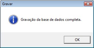 Grava&ccedil;&atilde;o de dados completa