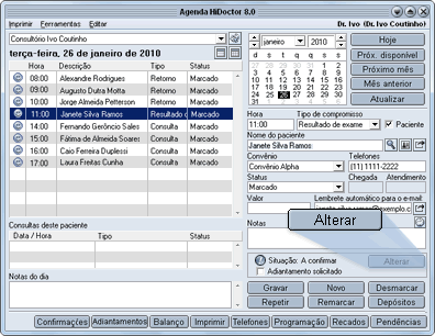 Selecionar compromiss Selecionar