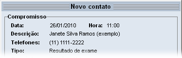 Entrar em contato com o paciente Entrar em contato com o paciente
