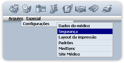 Configurações de segurança Configurações de segurança