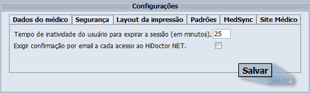 Alterar configurações de segurança Alterar configurações de segurança