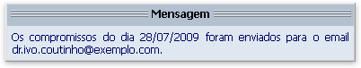 Mensagem enviada Mensagem enviada