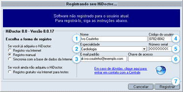 Sincronia com a base de dados da internet