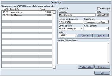 Dep&oacute;sitos