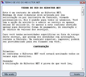 Termos de uso do HiDoctor NET