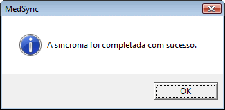 Sincronia completada com sucesso