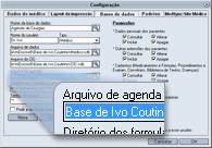 Caminho dos arquivos