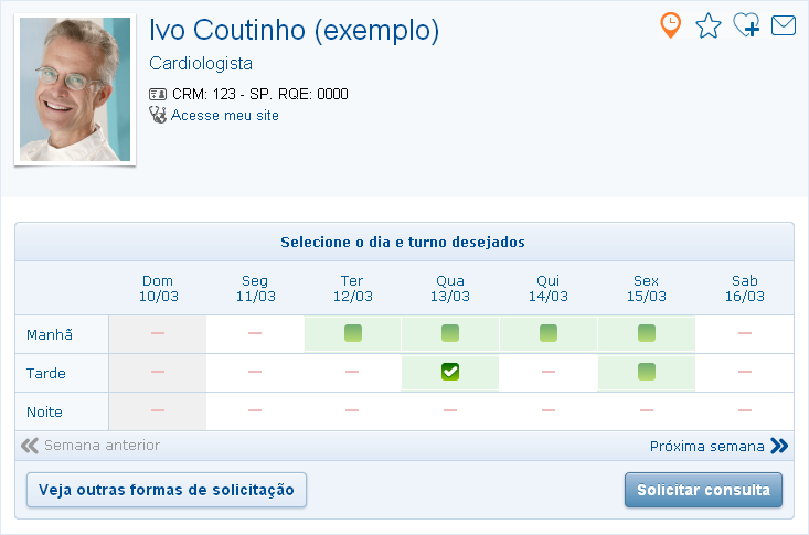 Agenda Online no catalogo.med.br