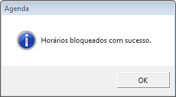 Bloquear horário agenda