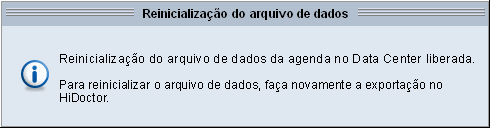 Reinicialização do arquivo de dados Reinicialização do arquivo de dados