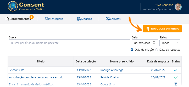 Novo consentimento