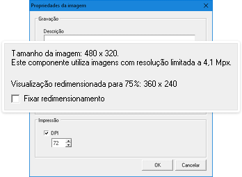 Fixar redimensionamento da imagem