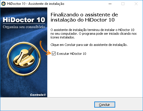 Concluir instalação Concluir instalação