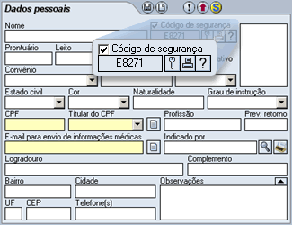 Código de segurança Código de segurança