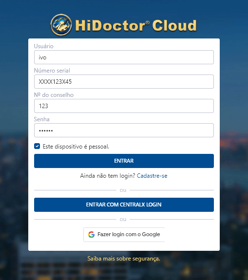 Acesso ao HiDoctor Cloud