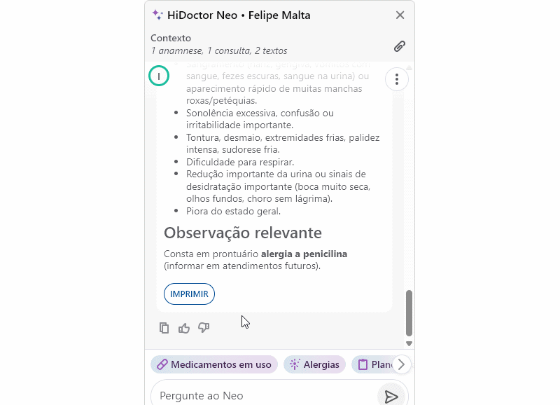 Imprimindo direto do Neo