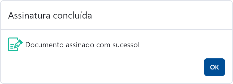 Mensagem de sucesso no Cloud