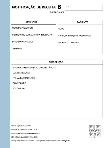 Notifica&ccedil;&atilde;o de Receita B no novo modelo eletr&ocirc;nico da RDC 1.000/2025
