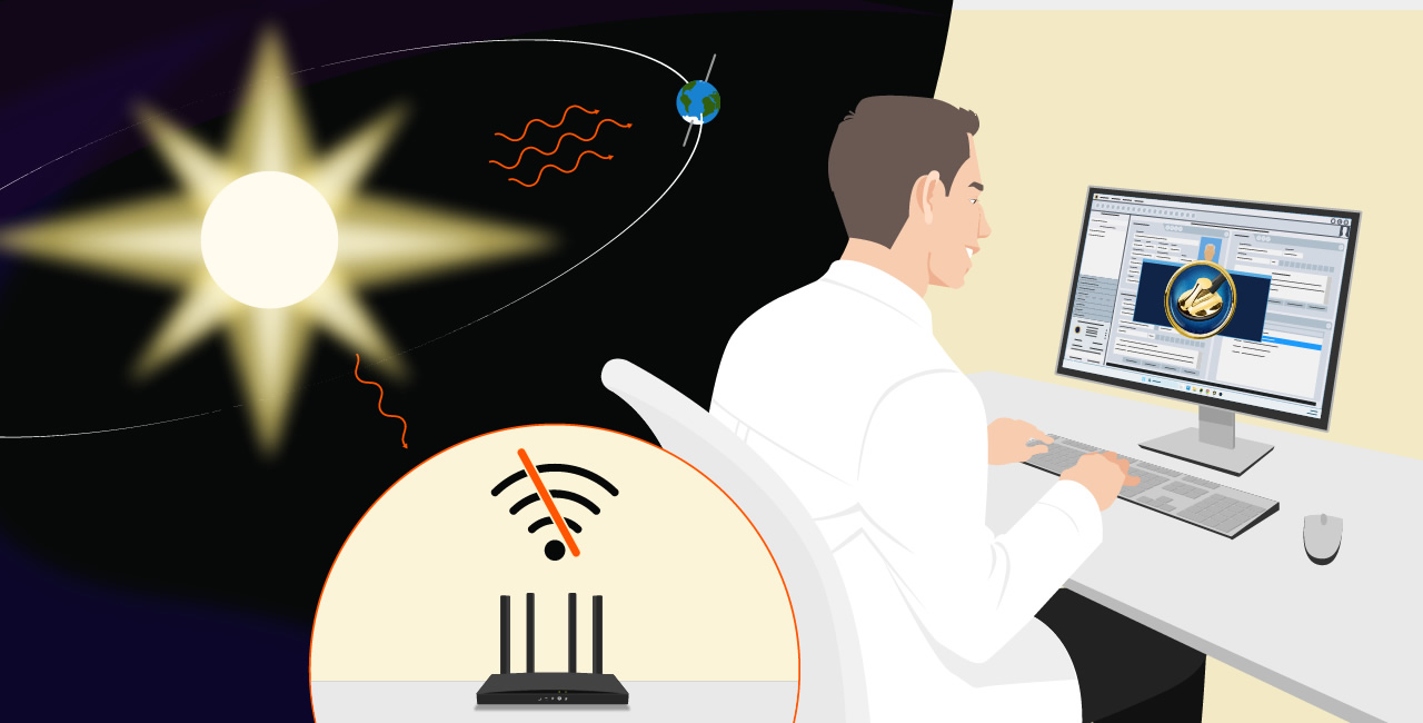 Tempestade solar e a internet: como evitar que minha clínica seja afetada?