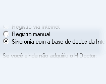 Sincronia com a base de dados da Internet